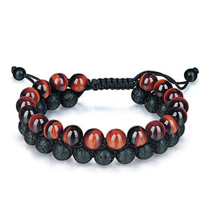 Triple Protection 8mm Beads Tiger Eye Bracelet