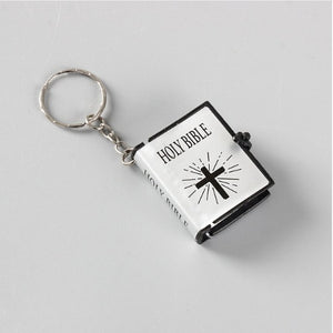 Mini HOLY Bible Keychain Religious Christian Jesus Cross Key Chain