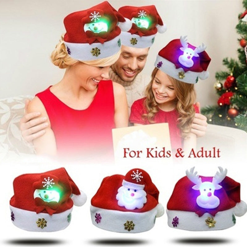 Christmas Hats New Year Santa Claus Snowman Elk Cap For Kindergarten