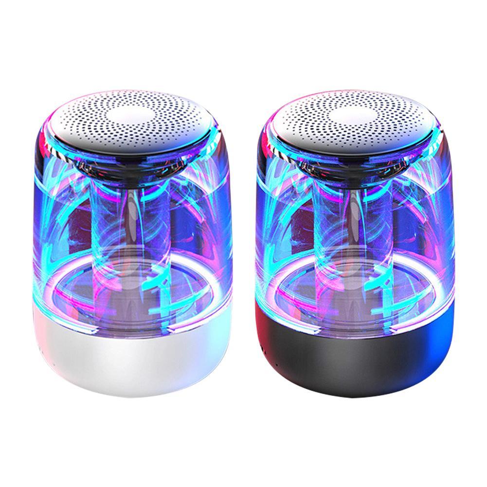 Portable Bluetooth Column Wireless Speaker Powerful Bass with Variable Color LED Light