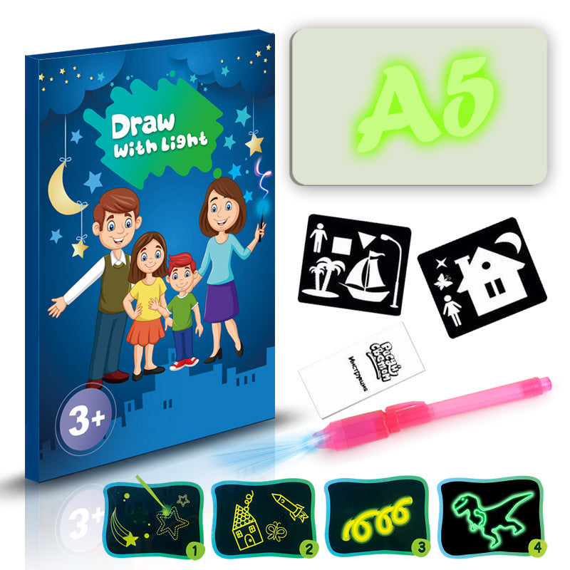 LCD Writing Drawing Pad Educational Drawing Toy with Light Effects Sketchpad