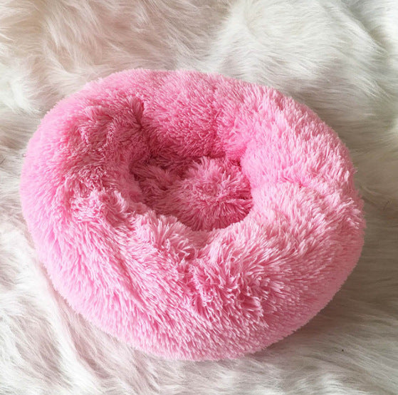 Dog/Cat Bed Donut Big Large Round Basket Plush Beds for Dogs/Cats