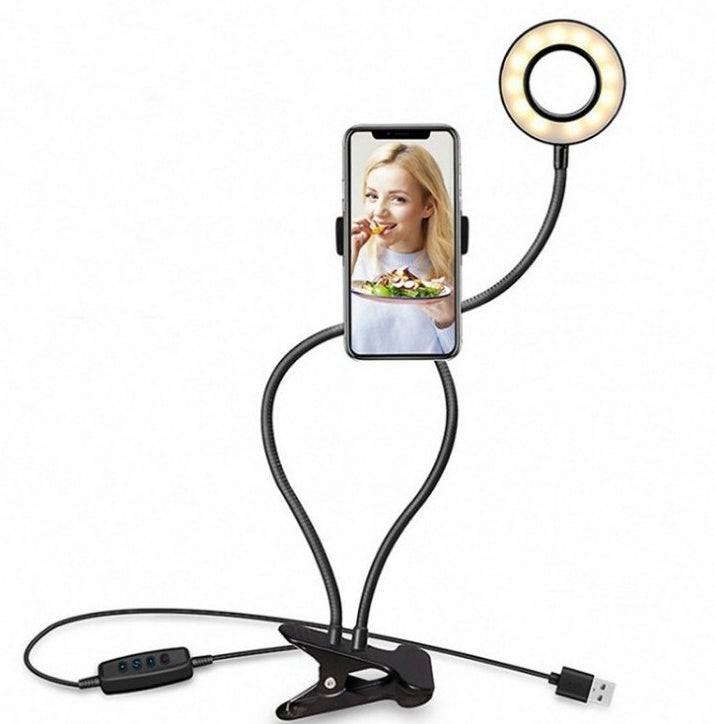 Universal Selfie Ring Light with Flexible Mobile Phone Holder