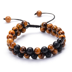 Triple Protection 8mm Beads Tiger Eye Bracelet