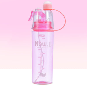 600ML Water Bottle With Straw Drink Spray Cup