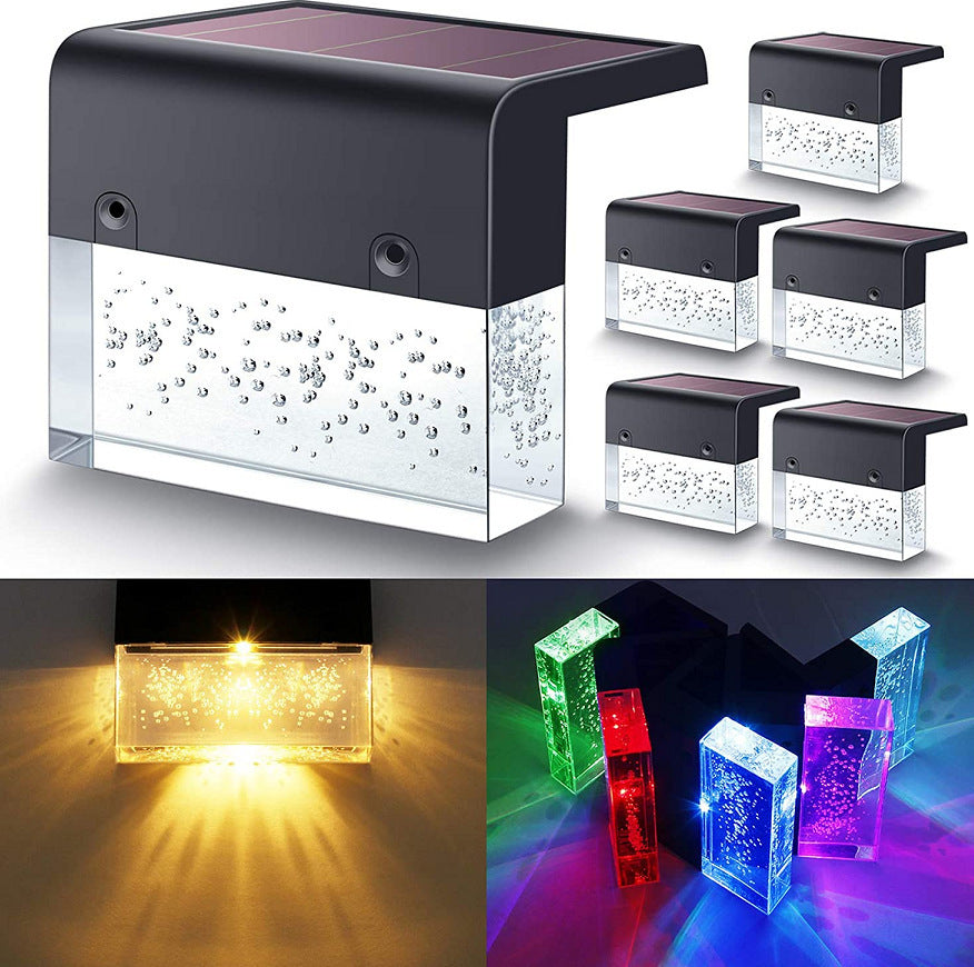 Solar RGB Waterproof LED Lights Outdoor Garden Light Deck Lamp