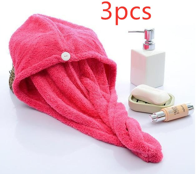 Quickly Dry Hair Hat Super Absorbent Soft Cute Hair Towel