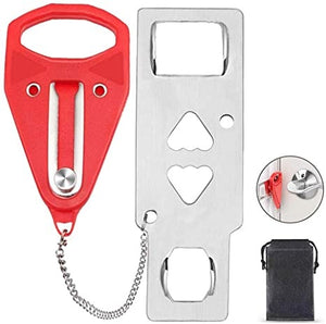 Portable safety door lock temporary door stop