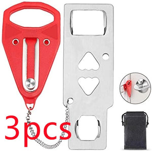 Portable safety door lock temporary door stop