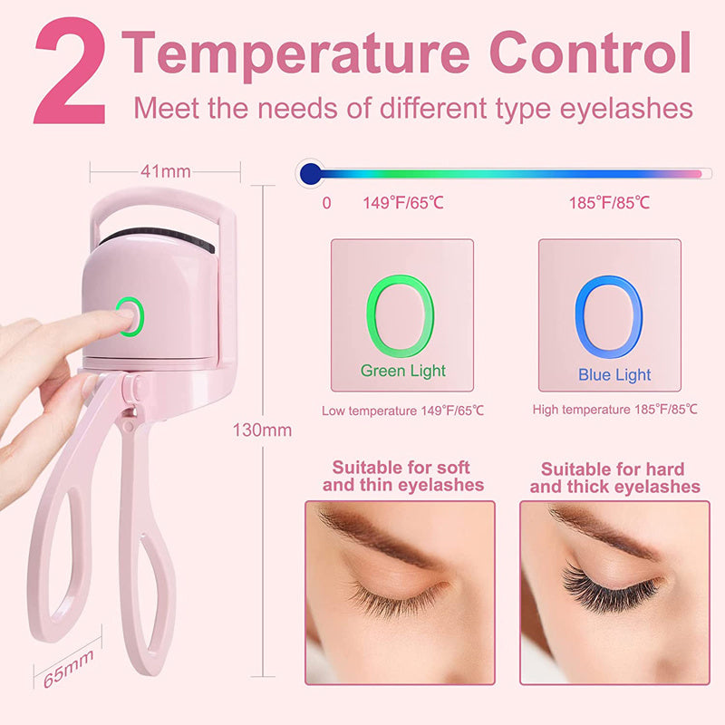 Portable Electric Heated Comb Long Lasting Eyelashes Curler