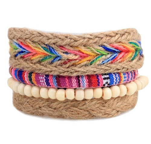 Multilayer Leather Bead Vintage Punk Wrap Bracelet