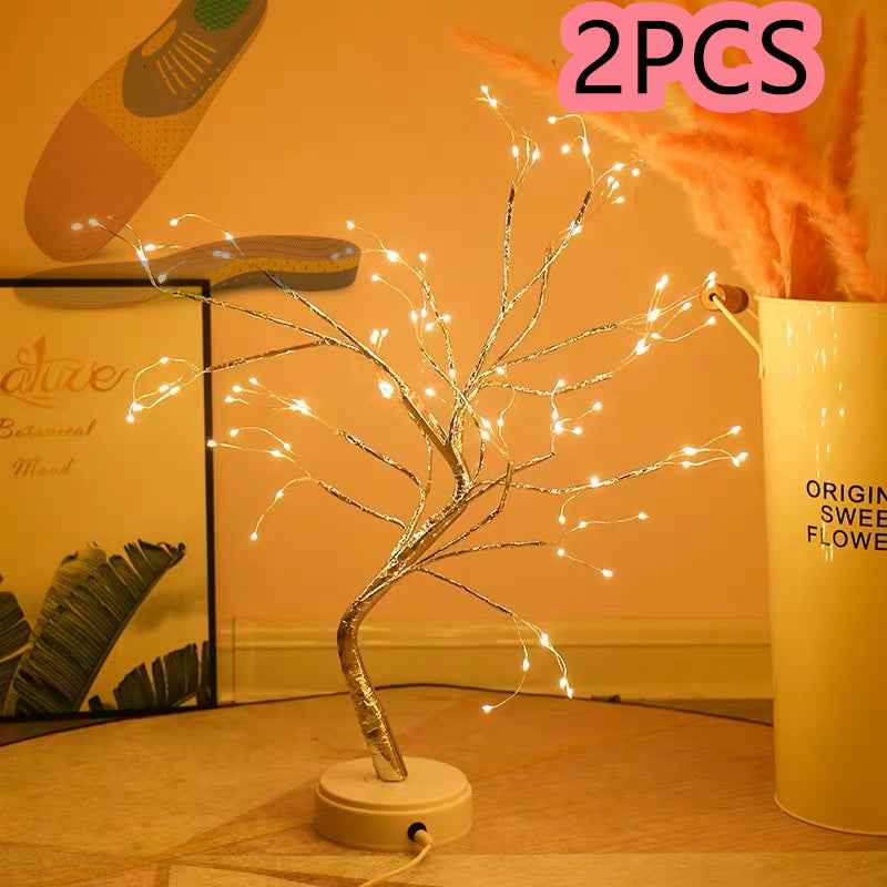 Mini Christmas Tree Copper Wire Garland Lamp Led Night light