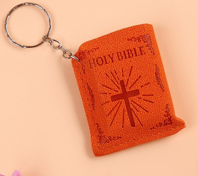 Mini HOLY Bible Keychain Religious Christian Jesus Cross Key Chain