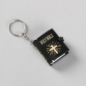 Mini HOLY Bible Keychain Religious Christian Jesus Cross Key Chain