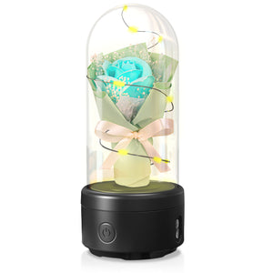 Creative 2 In 1 Bouquet LED Light And Bluetooth Speaker Rose Luminous Night Light