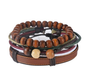 Multilayer Leather Bead Vintage Punk Wrap Bracelet