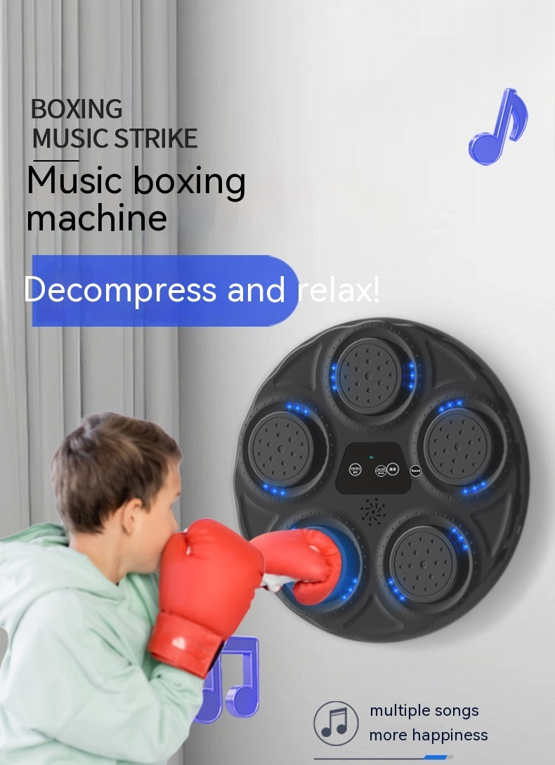 Smart Music Boxing Machine Blue Light Hitting Reaction Electronic Wall Target