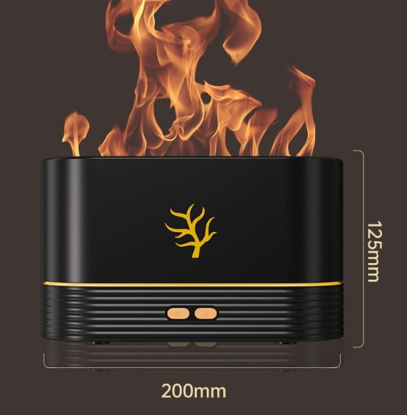 Flame Humidifier USB Smart Timing LED Electric Aroma Diffuser Night Lamp