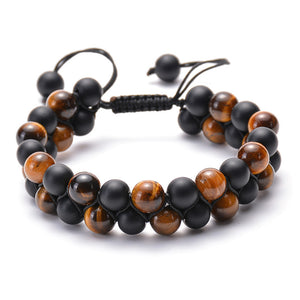 Triple Protection 8mm Beads Tiger Eye Bracelet