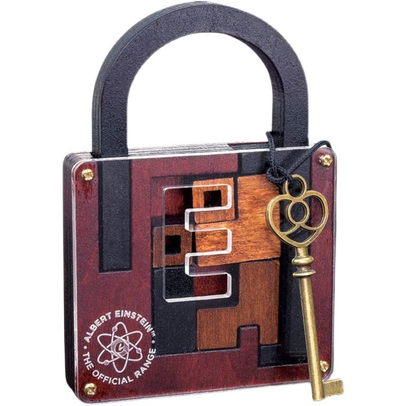 IQ Lock Puzzle Classic Wooden Brainteaser Puzzles Game for Adults