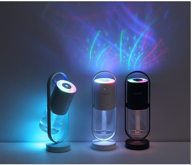 Portable Mini Tabletop Air Humidifier Led Color Projection Night Light