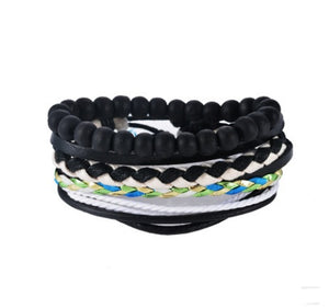 Multilayer Leather Bead Vintage Punk Wrap Bracelet