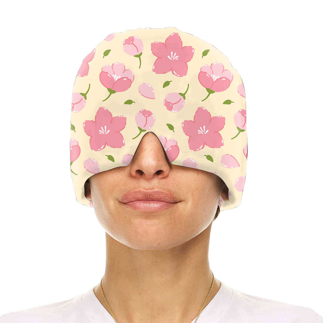 Printed Fitting Gel Ice Headache Migraine Relief Hat Cold Compress Therapy Cap