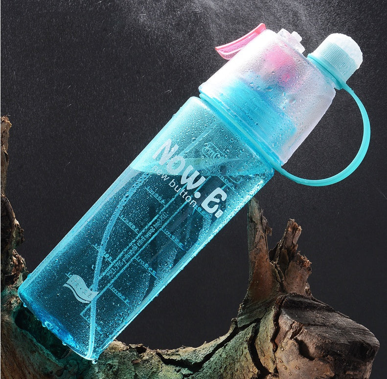 600ML Water Bottle With Straw Drink Spray Cup