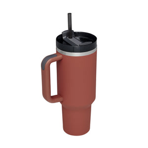 40 Oz Tumbler With Handle Straw Insulated, Stainless Steel  Vacuum Coffee Cup