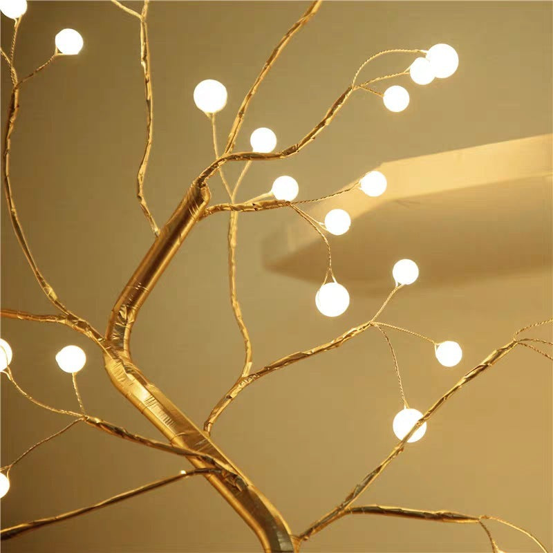 Mini Christmas Tree Copper Wire Garland Lamp Led Night light