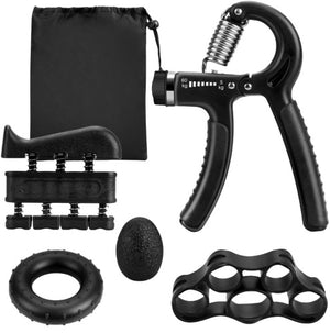 Adjustable Hand Grip Strength Strengthener Trainer Full Set