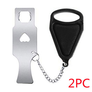 Portable safety door lock temporary door stop