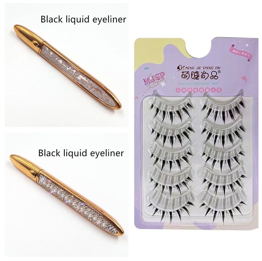 Eyeliner Glue Makeup Magic Self Adhesive Lashes Eyeliner Quick Drying White & Black Eye liner