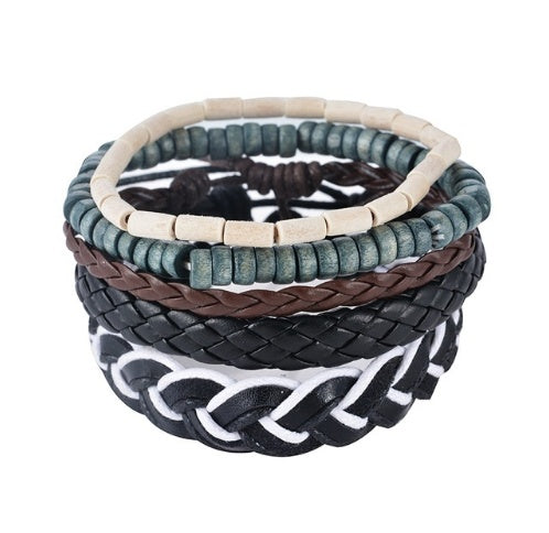 Multilayer Leather Bead Vintage Punk Wrap Bracelet