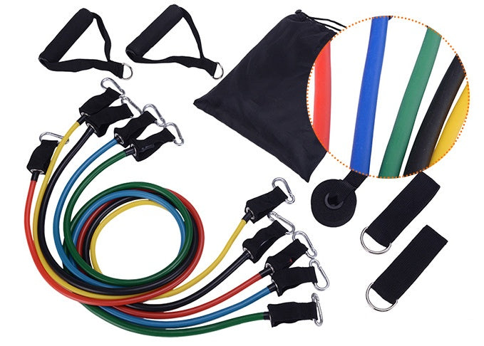 11pcs/Set Pull Rope, Portable Fitness Equipment, Ankle Strap, Chest Expander