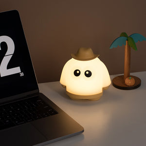 Ghost Cartoon Pat Touch Color-changing Eye Protection Night Lamp