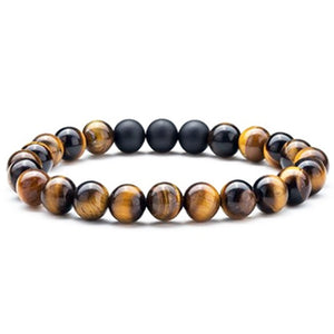 Triple Protection 8mm Beads Tiger Eye Bracelet