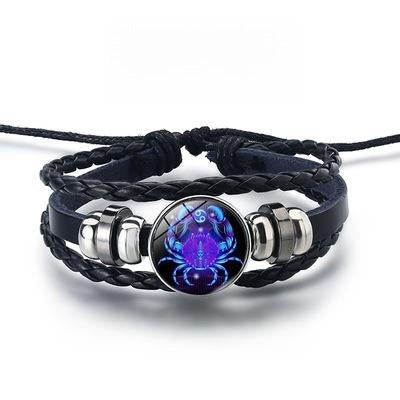 12 Zodiac Signs Constellation Charm Luminous Bracelet