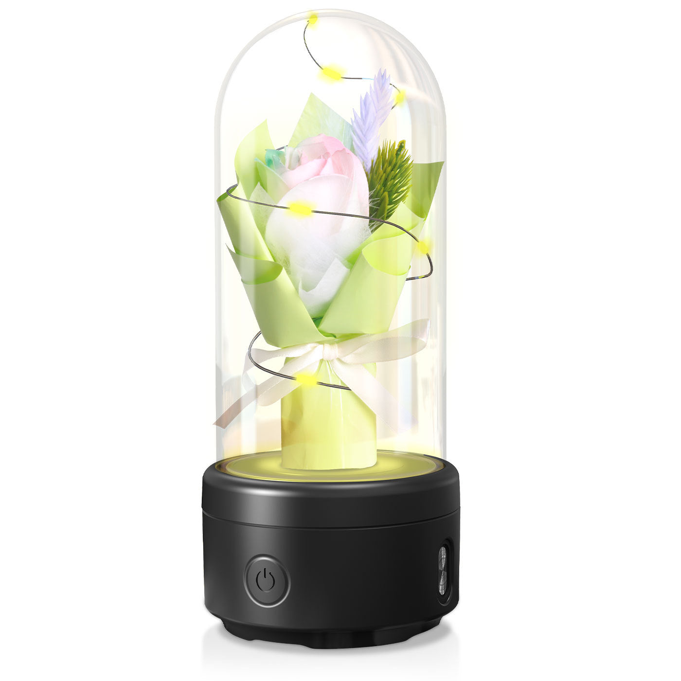 Creative 2 In 1 Bouquet LED Light And Bluetooth Speaker Rose Luminous Night Light