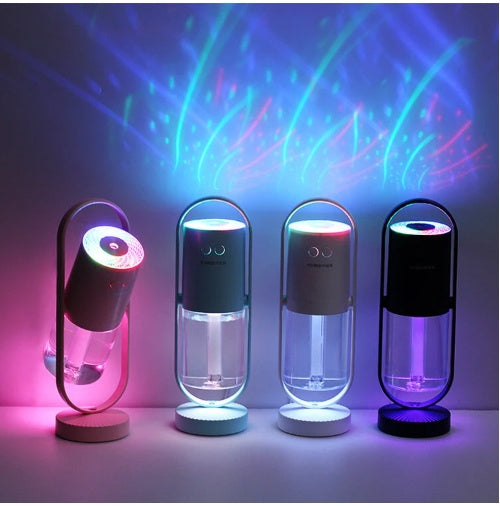 Portable Mini Tabletop Air Humidifier Led Color Projection Night Light