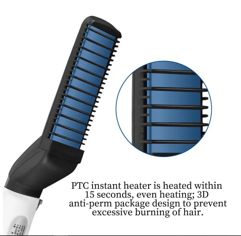 Men's Multi Functional Combing Fixed Fluffy Roll Straight Personal Care Electric Brush