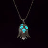 Halloween Topless Glossy Glowing Ghost Pendant Necklace