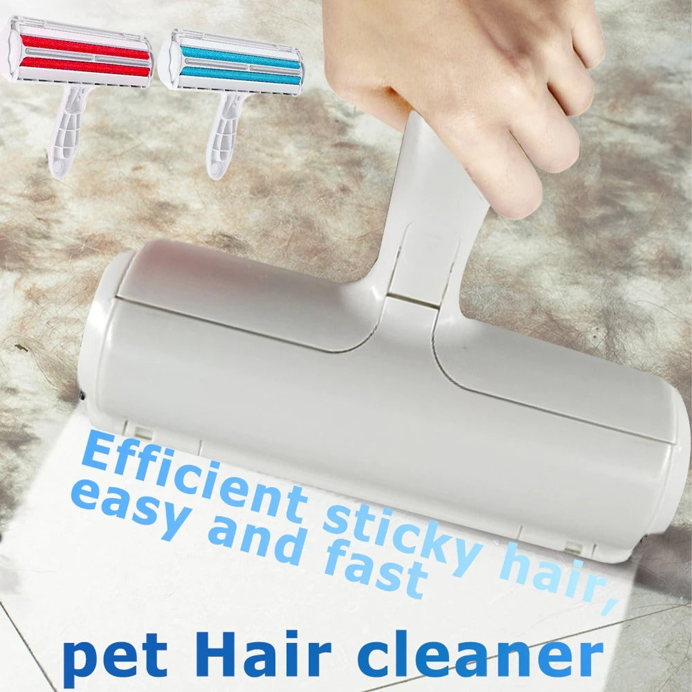 Pet Hair Roller Remover Lint Brush 2-Way Dog Cat Comb Tool