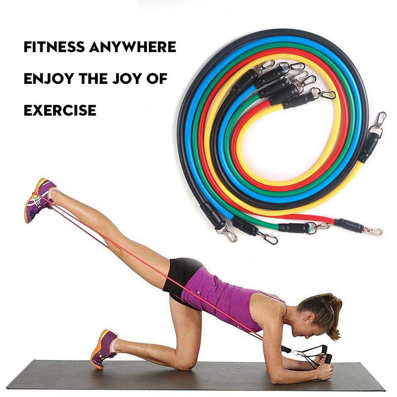 11pcs/Set Pull Rope, Portable Fitness Equipment, Ankle Strap, Chest Expander