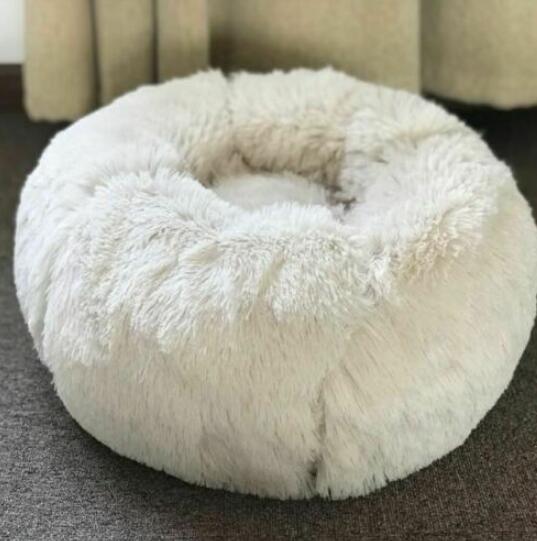 Dog/Cat Bed Donut Big Large Round Basket Plush Beds for Dogs/Cats