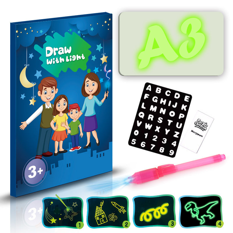 LCD Writing Drawing Pad Educational Drawing Toy with Light Effects Sketchpad