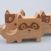 Creativity Animal Cat/Elephant/Kungfu Shaped Solid Wood Mobile Phone Holder