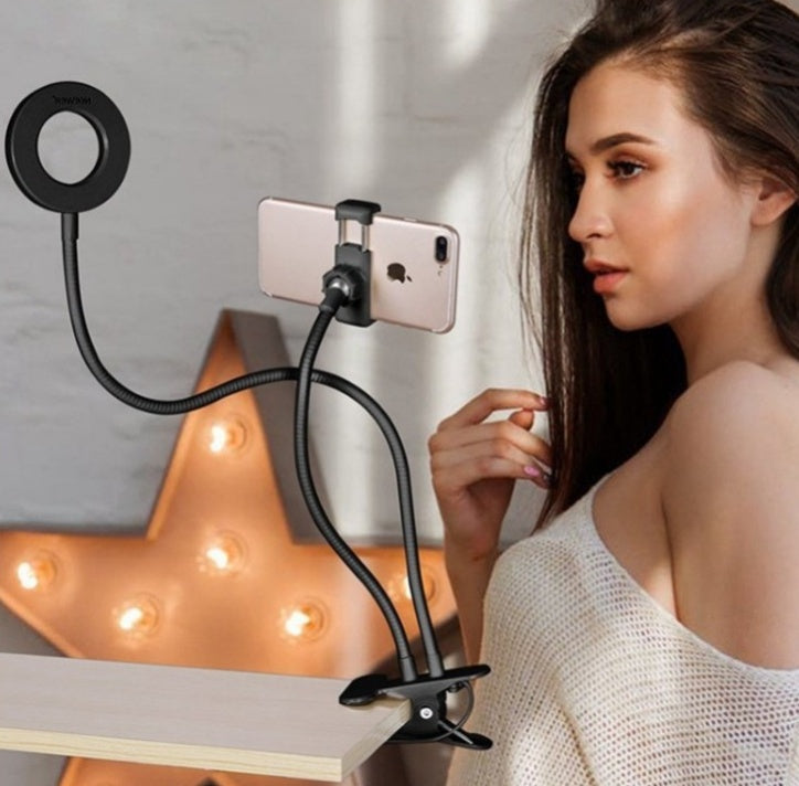 Universal Selfie Ring Light with Flexible Mobile Phone Holder