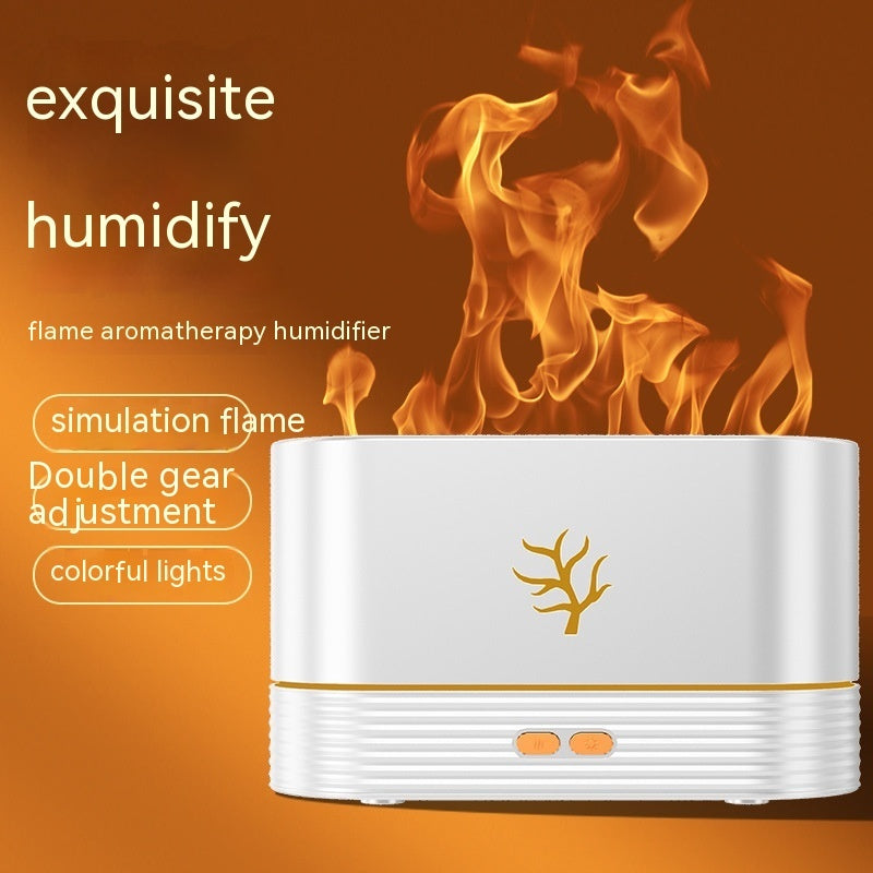 Flame Humidifier USB Smart Timing LED Electric Aroma Diffuser Night Lamp