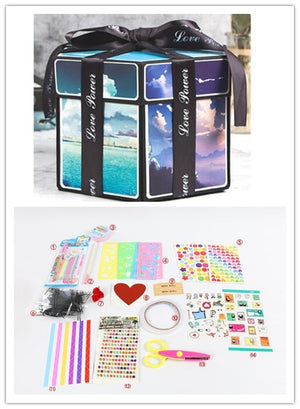 NEW Photo Album Box DIY Scrapbook Lovely Surprise Explosion Couple Box